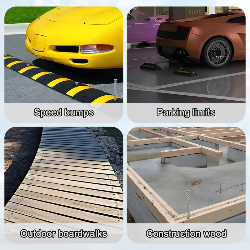 Professional Grade Rebar Stakes - Metal Ground Spikes for Multiple Applications