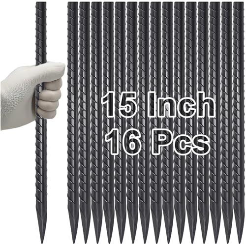 VVOKGO Rebar Stakes 15 Inches Ground Concrete Form Stakes