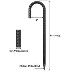 VVOKGO Rebar Stakes 16 Inches J Hook Heavy Duty Chain Link Fence Stakes