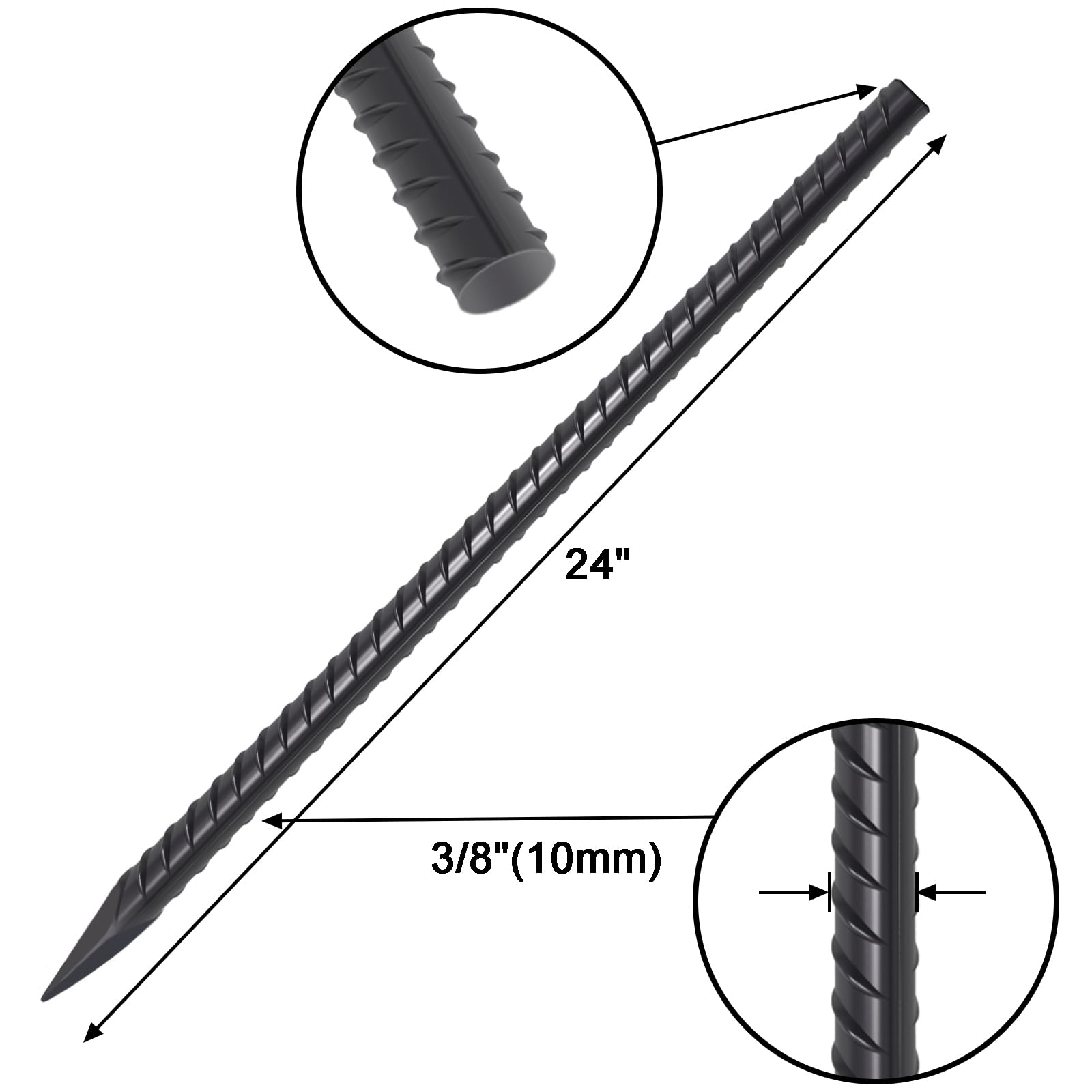 VVOKGO 24" Rebar Stakes