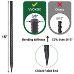 VVOKGO Rebar Stakes 15 Inches Ground Concrete Form Stakes