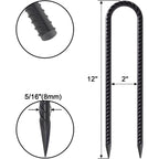 VVOKGO Trampoline Stakes 12 Inches Anchors High Wind Heavy Duty, 8-Pack U Shaped Tie Down