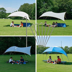 VVOKGO 9 Inches 8 Pack Heavy Duty Tent Stakes, Metal Ground Stakes for Camping, Garden or Inflatable, Galvanized Steel Pegs for Yard and Outdoor Decorations