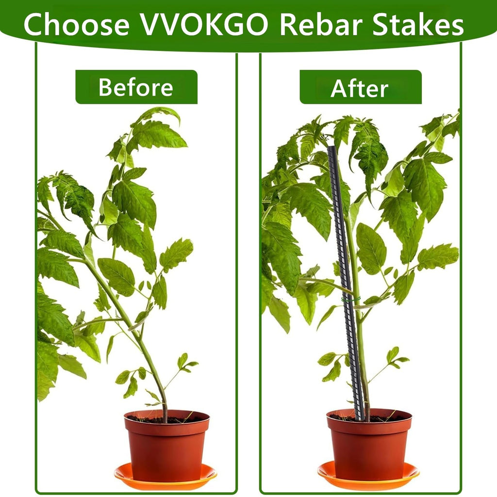 VVOKGO 36 Inch Rebar Stakes - 3/8" Heavy Duty Ground Anchors