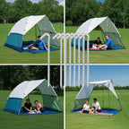 VVOKGO 9 Inches 8 Pack Heavy Duty Tent Stakes, Metal Ground Stakes for Camping, Garden or Inflatable, Galvanized Steel Pegs for Yard and Outdoor Decorations