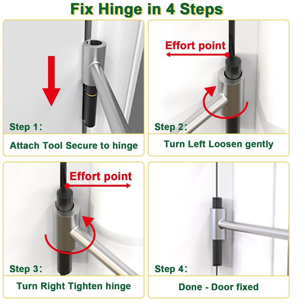 VVOKGO Door Hinge Adjustment Tool, Hinges Gap Adjusting Wrench, Knuckle Bender for Flag Hinges of Residential, Fire, Security, Clean-room Doors