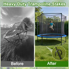 VVOKGO Trampoline Stakes 12 Inches Anchors High Wind Heavy Duty, 8-Pack U Shaped Tie Down
