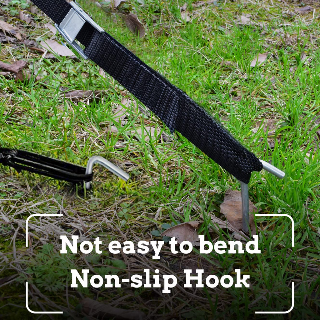 VVOKGO 9 Inches 8 Pack Heavy Duty Tent Stakes, Metal Ground Stakes for Camping, Garden or Inflatable, Galvanized Steel Pegs for Yard and Outdoor Decorations