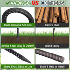 VVOKGO Rebar Stakes 16 Inches J Hook Heavy Duty Chain Link Fence Stakes